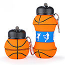 籃球造型硅膠伸縮水壺
